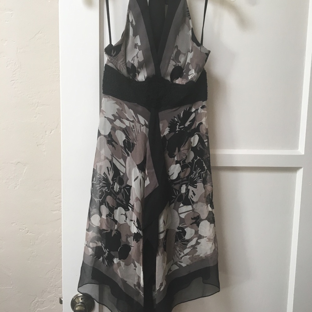 BCBG chiffon multi color dress